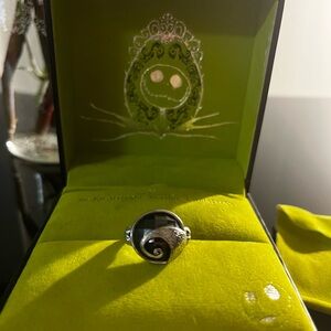 Silver and Black Nightmare Before Christmas ring